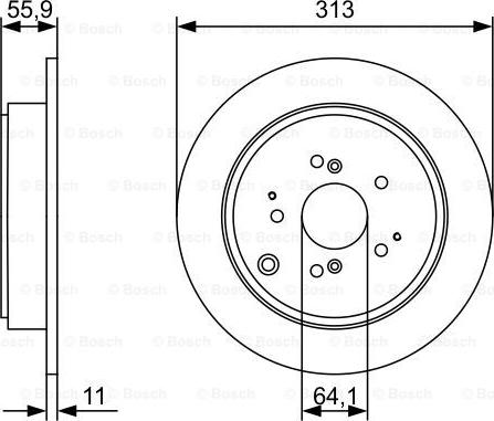 BOSCH 0 986 479 W23 - Тормозной диск avtokuzovplus.com.ua