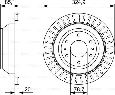 BOSCH 0 986 479 W24 - Тормозной диск avtokuzovplus.com.ua