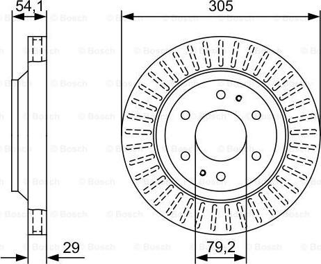 BOSCH 0 986 479 W29 - Гальмівний диск autocars.com.ua