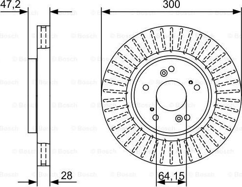 BOSCH 0 986 479 W48 - Тормозной диск avtokuzovplus.com.ua