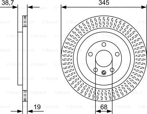 BOSCH 0 986 479 W54 - Тормозной диск avtokuzovplus.com.ua