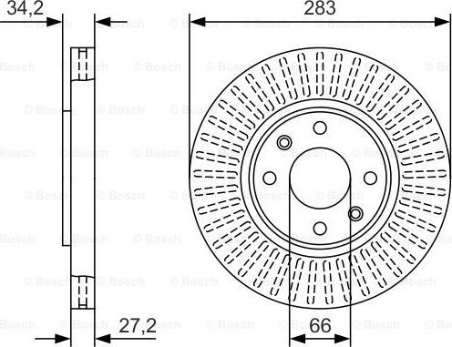 BOSCH 0 986 479 W69 - Гальмівний диск autocars.com.ua