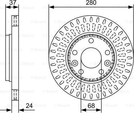 BOSCH 0 986 479 W70 - Тормозной диск avtokuzovplus.com.ua