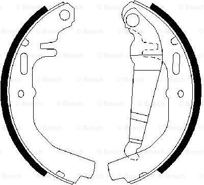 BOSCH 0 986 487 071 - Комплект тормозных колодок, барабанные autodnr.net