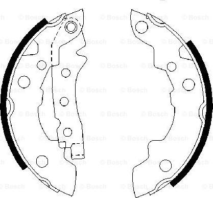 BOSCH 0 986 487 081 - Комплект тормозных колодок, барабанные avtokuzovplus.com.ua