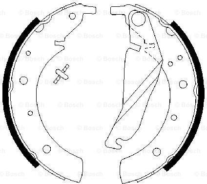 BOSCH 0 986 487 212 - Комплект тормозных колодок, барабанные autodnr.net