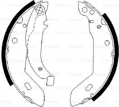 BOSCH 0 986 487 533 - Комплект тормозных колодок, барабанные avtokuzovplus.com.ua