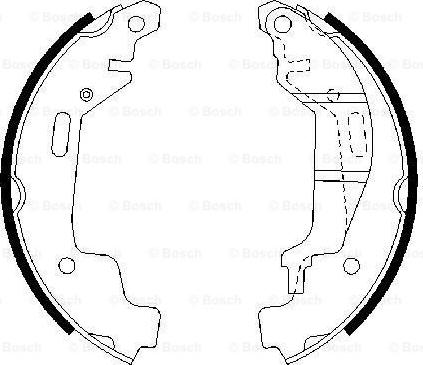 BOSCH 0 986 487 576 - Комплект тормозных колодок, барабанные autodnr.net