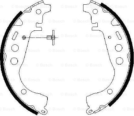 BOSCH 0 986 487 589 - Комплект тормозных колодок, барабанные autodnr.net