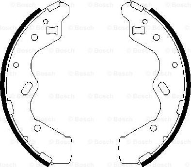 BOSCH 0 986 487 653 - Комплект тормозных колодок, барабанные autodnr.net