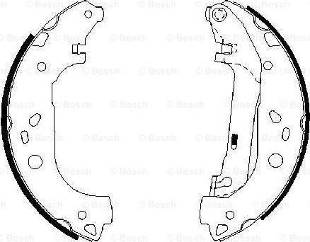 BOSCH 0 986 487 667 - Комплект тормозных колодок, барабанные autodnr.net