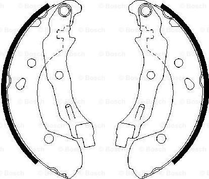 BOSCH 0 986 487 668 - Комплект тормозных колодок, барабанные autodnr.net