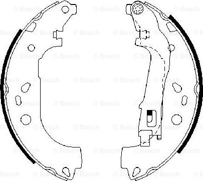 BOSCH 0 986 487 717 - Комплект тормозных колодок, барабанные autodnr.net