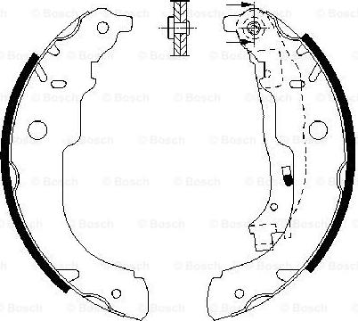 BOSCH 0 986 487 721 - Комплект тормозных колодок, барабанные autodnr.net