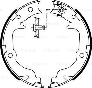 BOSCH 0 986 487 766 - Комплект гальм, ручник, парковка autocars.com.ua