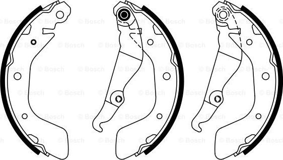 BOSCH 0 986 487 923 - Комплект тормозных колодок, барабанные avtokuzovplus.com.ua