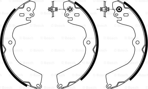 BOSCH 0 986 487 928 - Комплект гальм, барабанний механізм autocars.com.ua