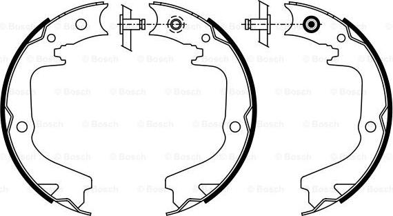 BOSCH 0 986 487 932 - Комплект гальм, ручник, парковка autocars.com.ua