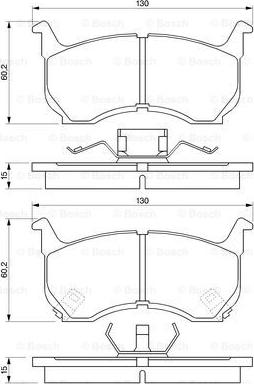 BOSCH 0 986 490 410 - Тормозные колодки, дисковые, комплект avtokuzovplus.com.ua