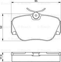 BOSCH 0 986 490 550 - Тормозные колодки, дисковые, комплект avtokuzovplus.com.ua