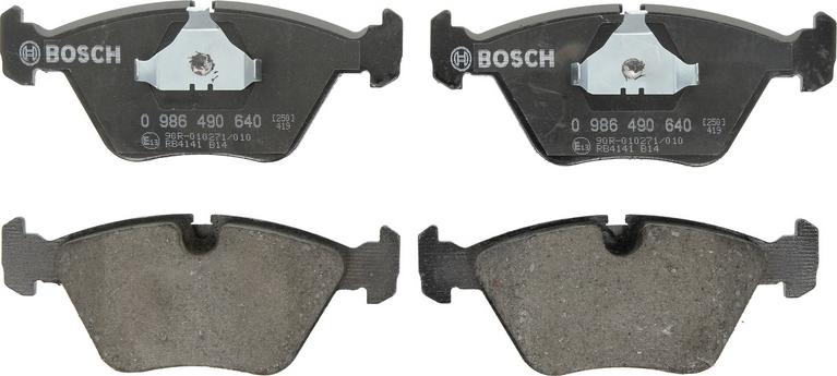 BOSCH 0 986 490 640 - Гальмівні колодки, дискові гальма autocars.com.ua