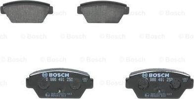 BOSCH 0 986 491 250 - Тормозные колодки, дисковые, комплект autodnr.net