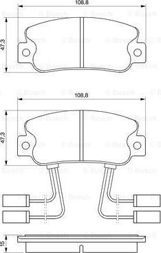 BOSCH 0 986 491 330 - Гальмівні колодки, дискові гальма autocars.com.ua