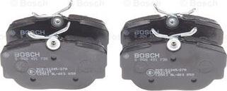 BOSCH 0 986 491 730 - Гальмівні колодки, дискові гальма autocars.com.ua