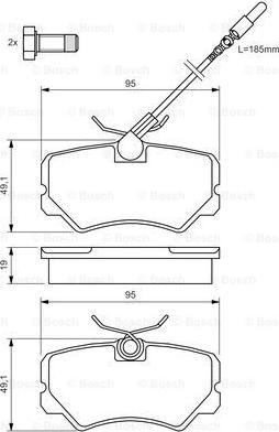 BOSCH 0 986 492 090 - Тормозные колодки, дисковые, комплект autodnr.net