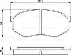 BOSCH 0 986 493 180 - Тормозные колодки, дисковые, комплект avtokuzovplus.com.ua