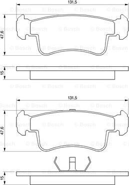 BOSCH 0 986 493 360 - Тормозные колодки, дисковые, комплект avtokuzovplus.com.ua