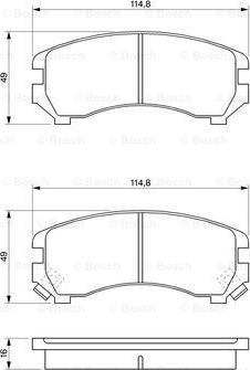 BOSCH 0 986 493 450 - Гальмівні колодки, дискові гальма autocars.com.ua