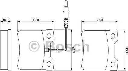 BOSCH 0 986 494 000 - Комплект тормозных колодок, дисковый тормоз autodnr.net