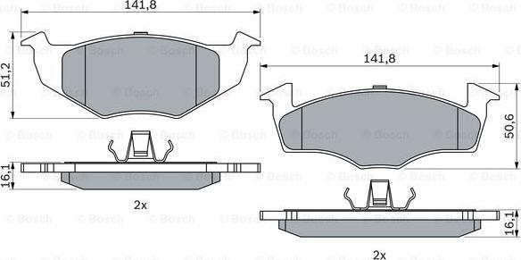 BOSCH 0 986 494 005 - Гальмівні колодки, дискові гальма autocars.com.ua