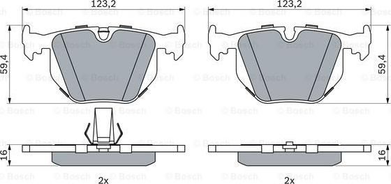 BOSCH 0 986 494 006 - Гальмівні колодки, дискові гальма autocars.com.ua