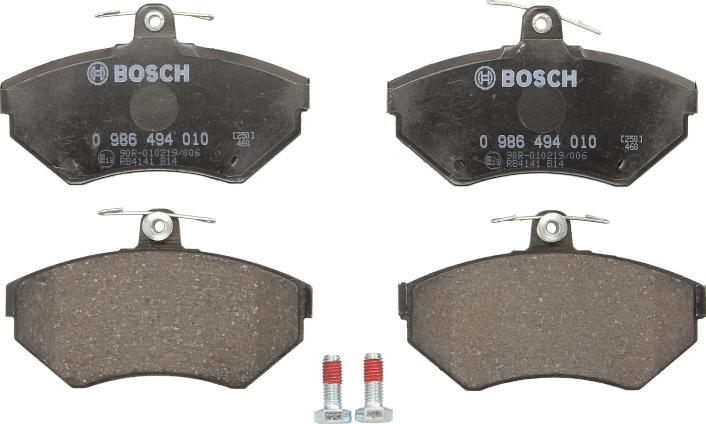 BOSCH 0 986 494 010 - Гальмівні колодки, дискові гальма autocars.com.ua