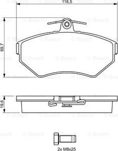 BOSCH 0 986 494 021 - ГАЛЬМІВНІ КОЛОДКИ autocars.com.ua