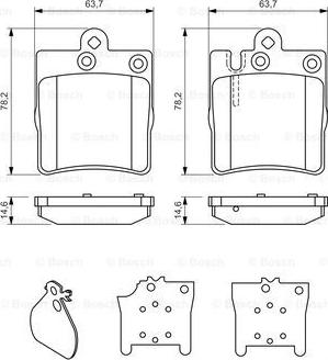 BOSCH 0 986 494 022 - Тормозные колодки, дисковые, комплект avtokuzovplus.com.ua