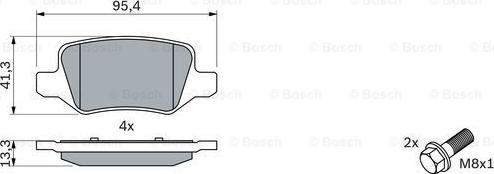 BOSCH 0 986 494 023 - Тормозные колодки, дисковые, комплект autodnr.net