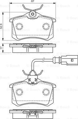 BOSCH 0 986 494 025 - Гальмівні колодки, дискові гальма autocars.com.ua