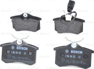 BOSCH 0 986 494 025 - Гальмівні колодки, дискові гальма autocars.com.ua