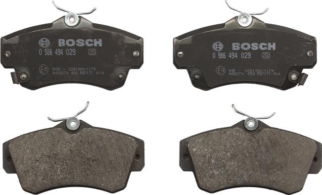 BOSCH 0 986 494 029 - Гальмівні колодки, дискові гальма autocars.com.ua