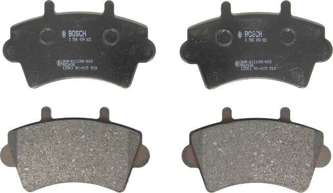 BOSCH 0 986 494 031 - Гальмівні колодки, дискові гальма autocars.com.ua