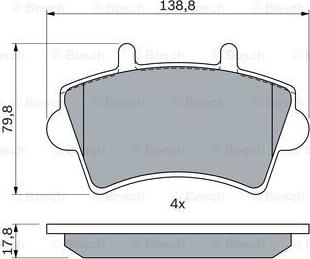 BOSCH 0 986 494 031 - Гальмівні колодки, дискові гальма autocars.com.ua