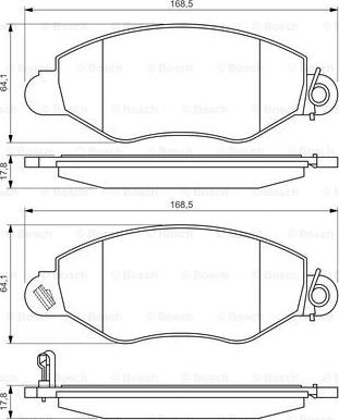 BOSCH 0 986 494 037 - Гальмівні колодки, дискові гальма autocars.com.ua