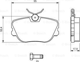 BOSCH 0 986 494 058 - Тормозные колодки, дисковые, комплект autodnr.net