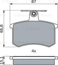 BOSCH 0 986 494 059 - Гальмівні колодки, дискові гальма autocars.com.ua