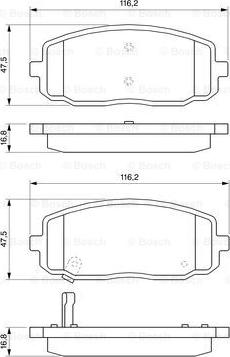 BOSCH 0 986 494 064 - Тормозные колодки, дисковые, комплект avtokuzovplus.com.ua