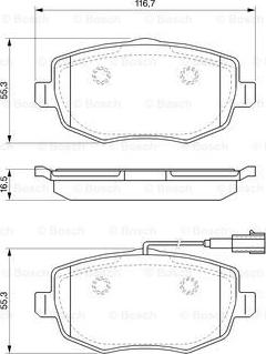 BOSCH 0 986 494 075 - Гальмівні колодки, дискові гальма autocars.com.ua