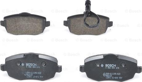 BOSCH 0 986 494 075 - Гальмівні колодки, дискові гальма autocars.com.ua